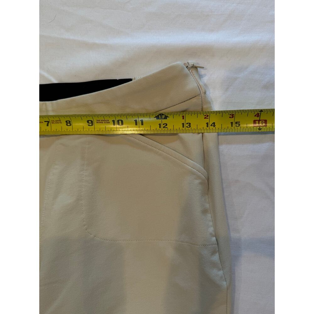 Peter Millar Women’s Tan Golf Ankle Pants – Size 0 Side Zipper Black Stretchband - Picture 6 of 8